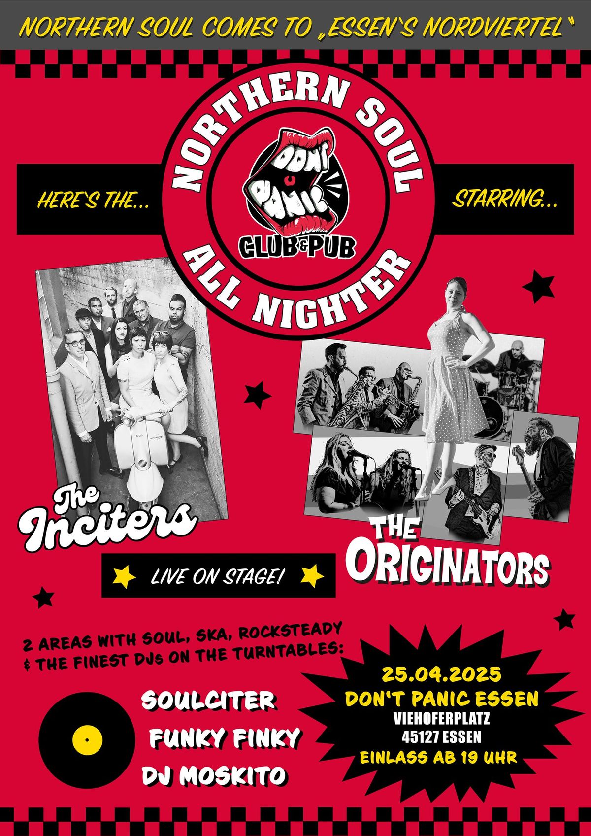 Don\u00b4t Panic Northern Soul Allnighter:  The Inciters & The Originators