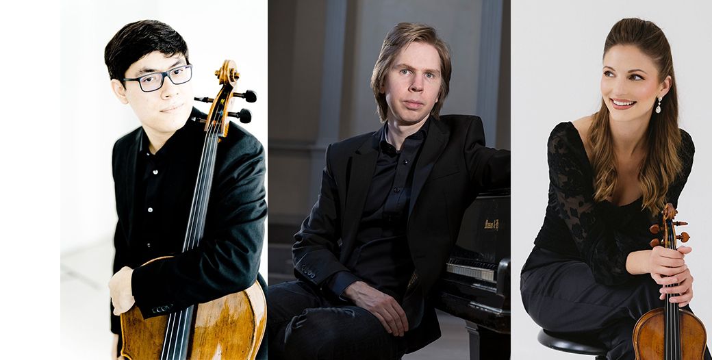 Zlatomir Fung, cello and Juho Pohjonen, piano with Erin Schreiber, violin