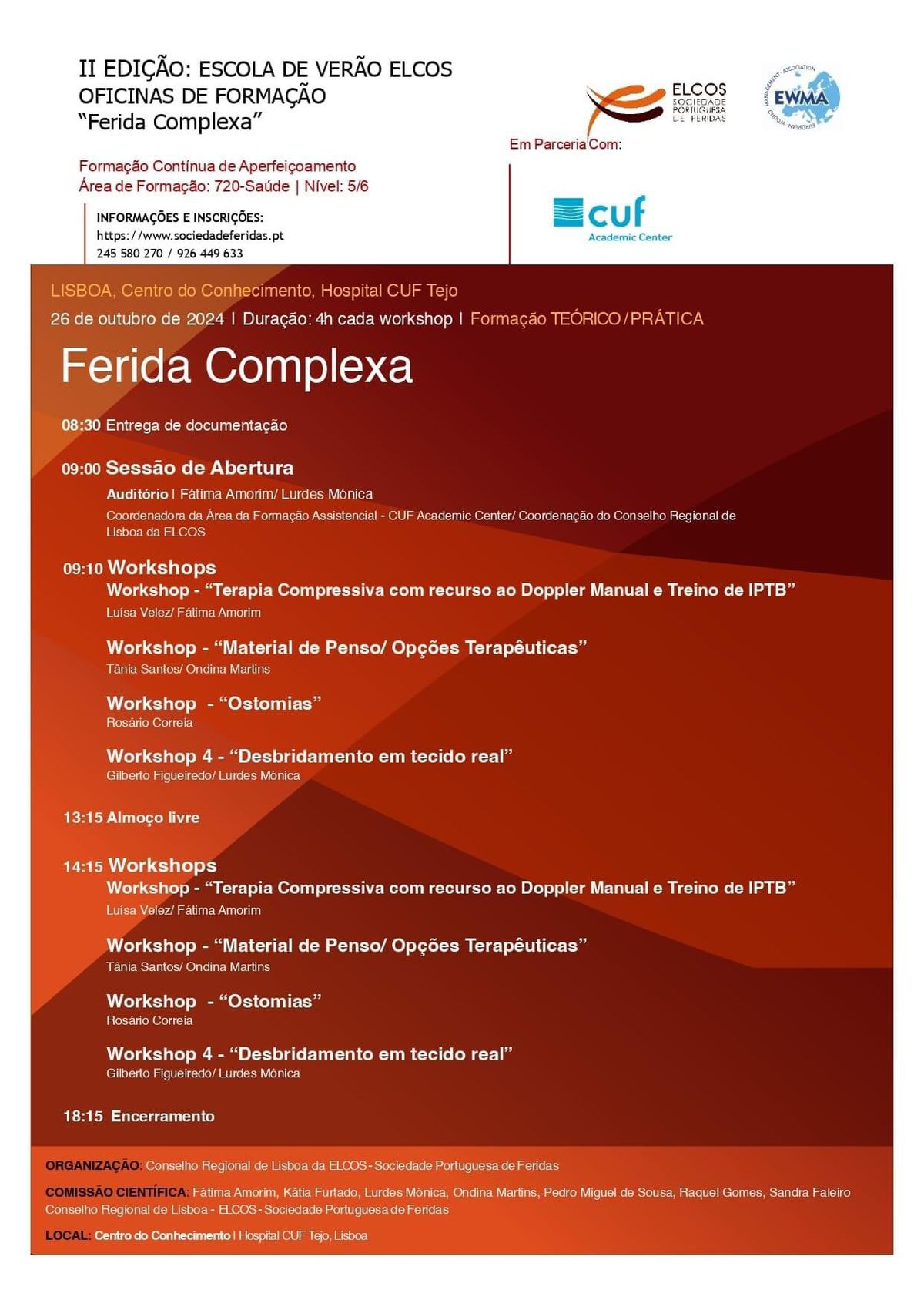 FERIDA COMPLEXA - oficina de forma\u00e7\u00e3o ELCOS 