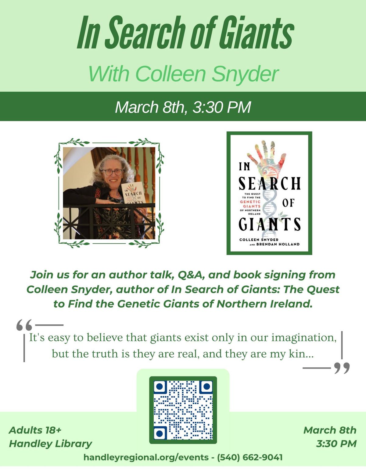 "In Search of Giants" Book Talk