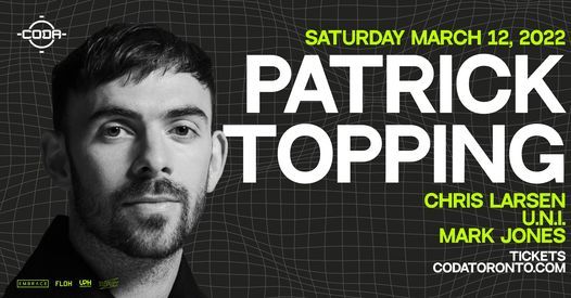 Patrick Topping x CODA | March 12th