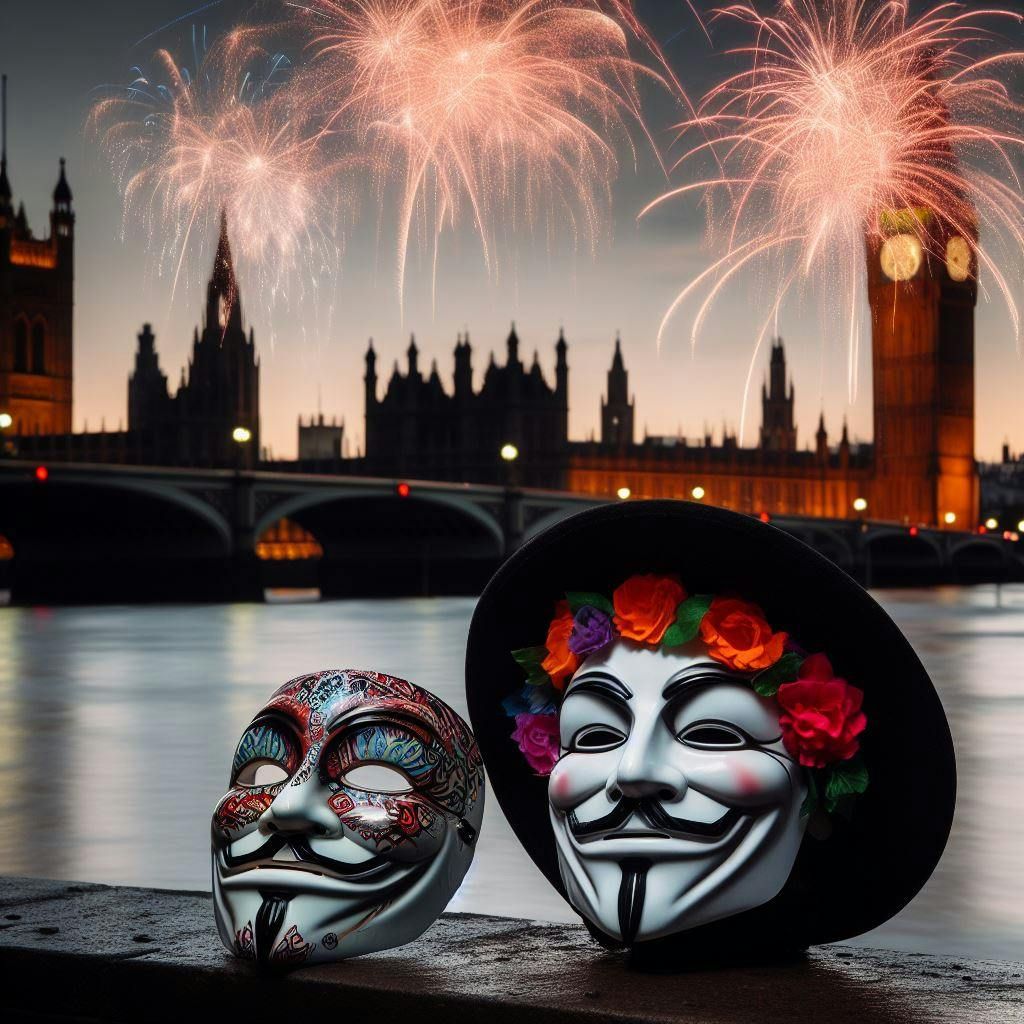 Fireworks on The Thames on Guy Fawkes Night