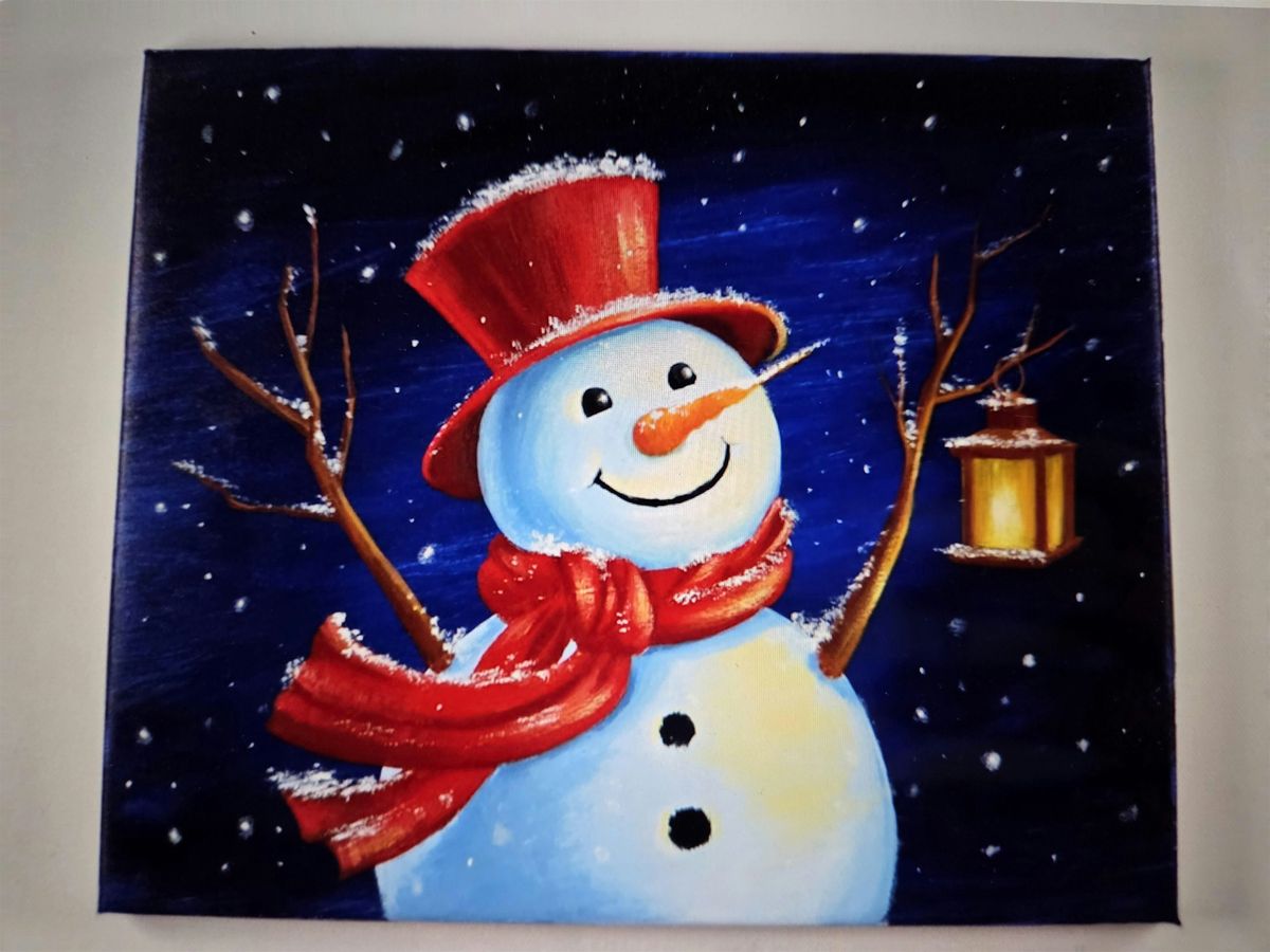 Winter Snowman Paint Night