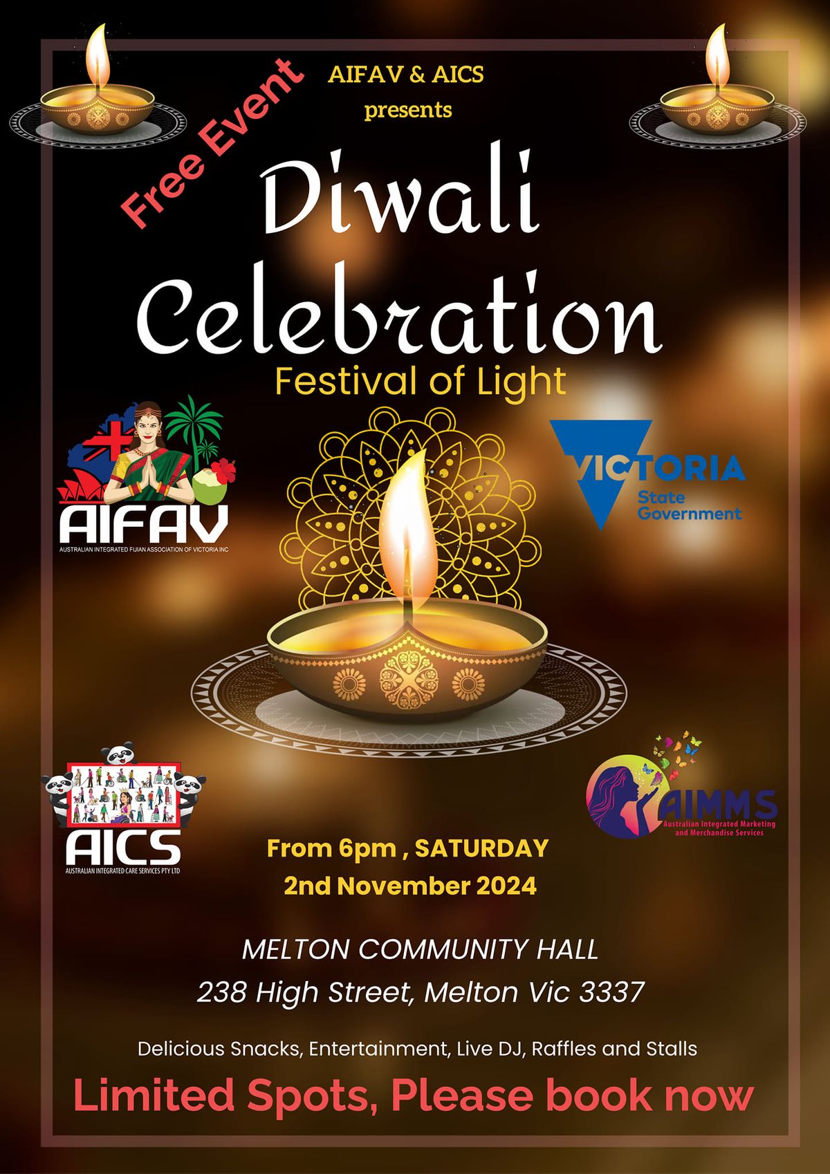 Celebrate Diwali 2024 with AIFAV & AICS!