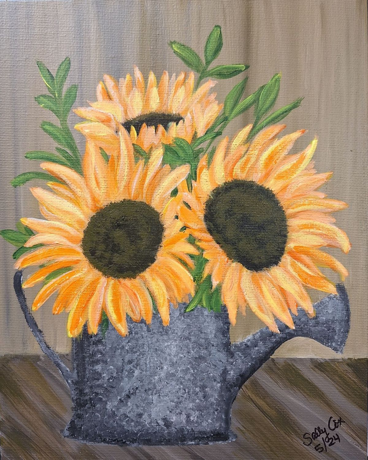 SOLD OUT! Sprinkling Sunflowers \ud83c\udf3b Paint & Sip Party with Sally on July 16th, 6-8pm