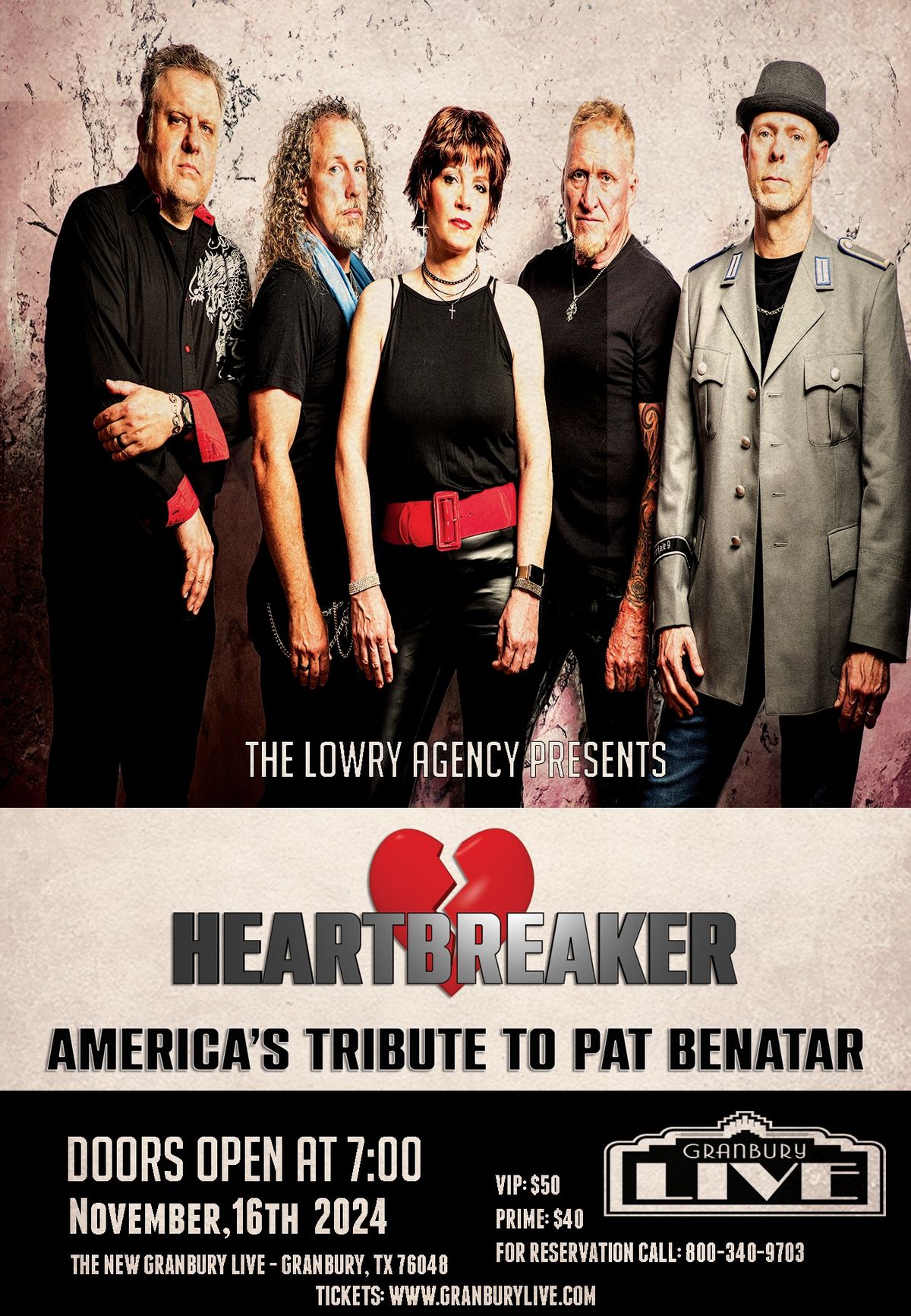 Heartbreaker - America's Premier Pat Bentar Experience at the New Granbury Live!