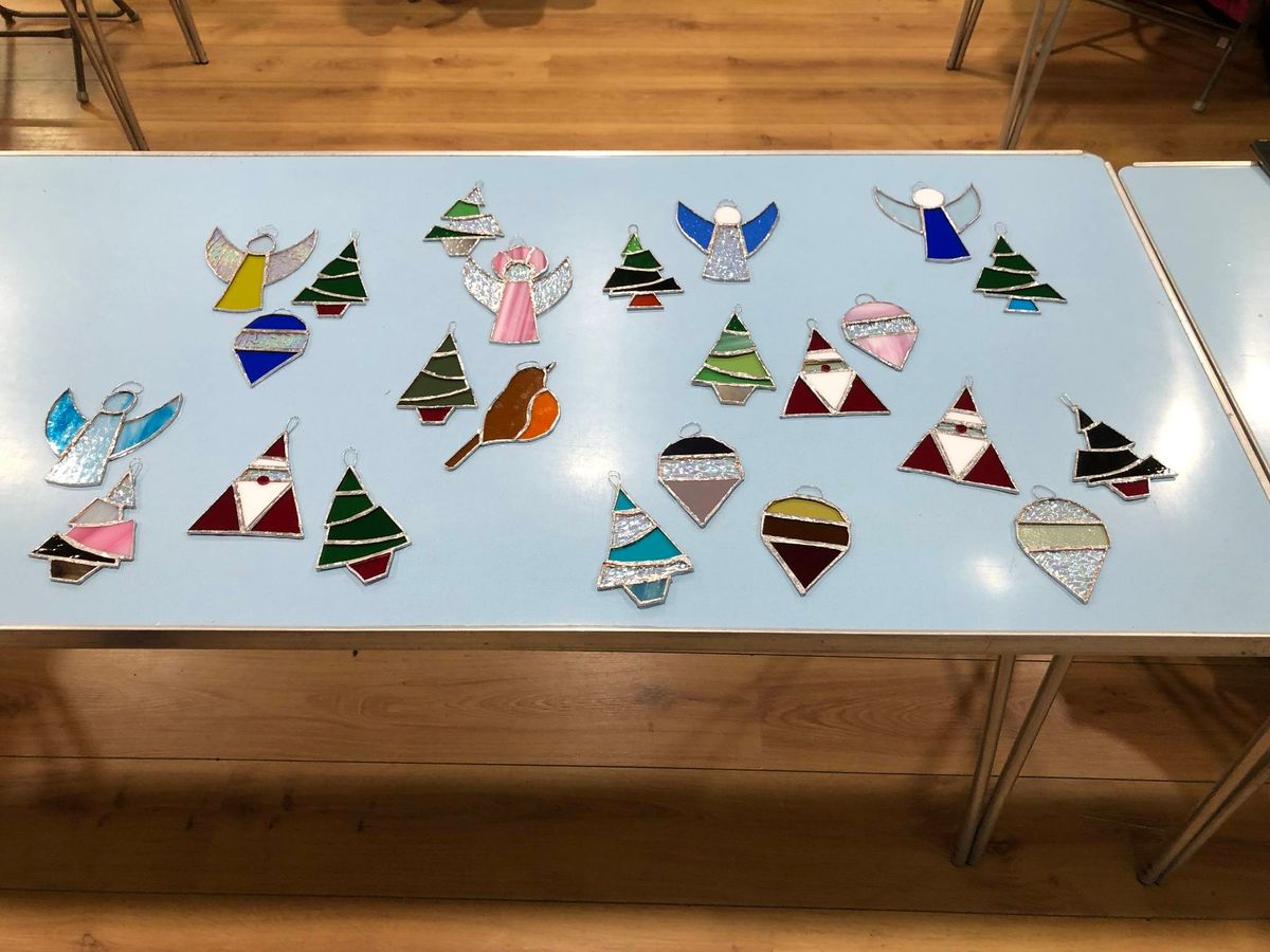 Making Stained Glass Christmas Baubles