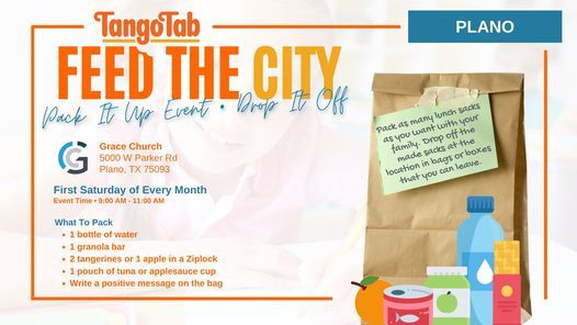 TangoTab's Feed The City: Plano - Pack It Up \u2022 Drop It Off Event