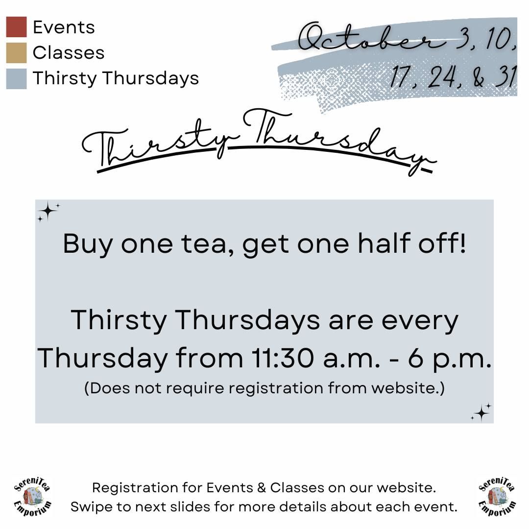 !! October Thirsty Thursdays !!