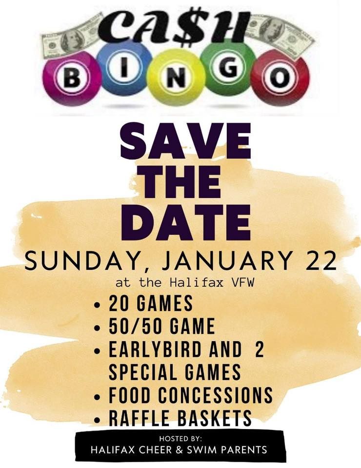 Halifax Cheer and Swim Cash Bingo!, The Halifax VFW, 22 January 2023