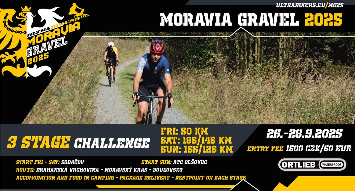 MORAVIA GRAVEL 2025 - 3etapov\u00e1 V\u00fdzva Poh\u00e1ru UltraBikers