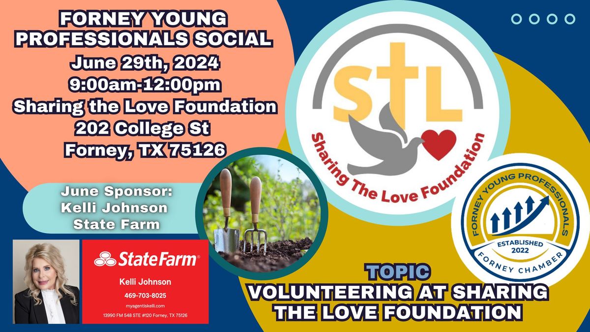 Forney Young Professionals Volunteering at Sharing the Love Foundation