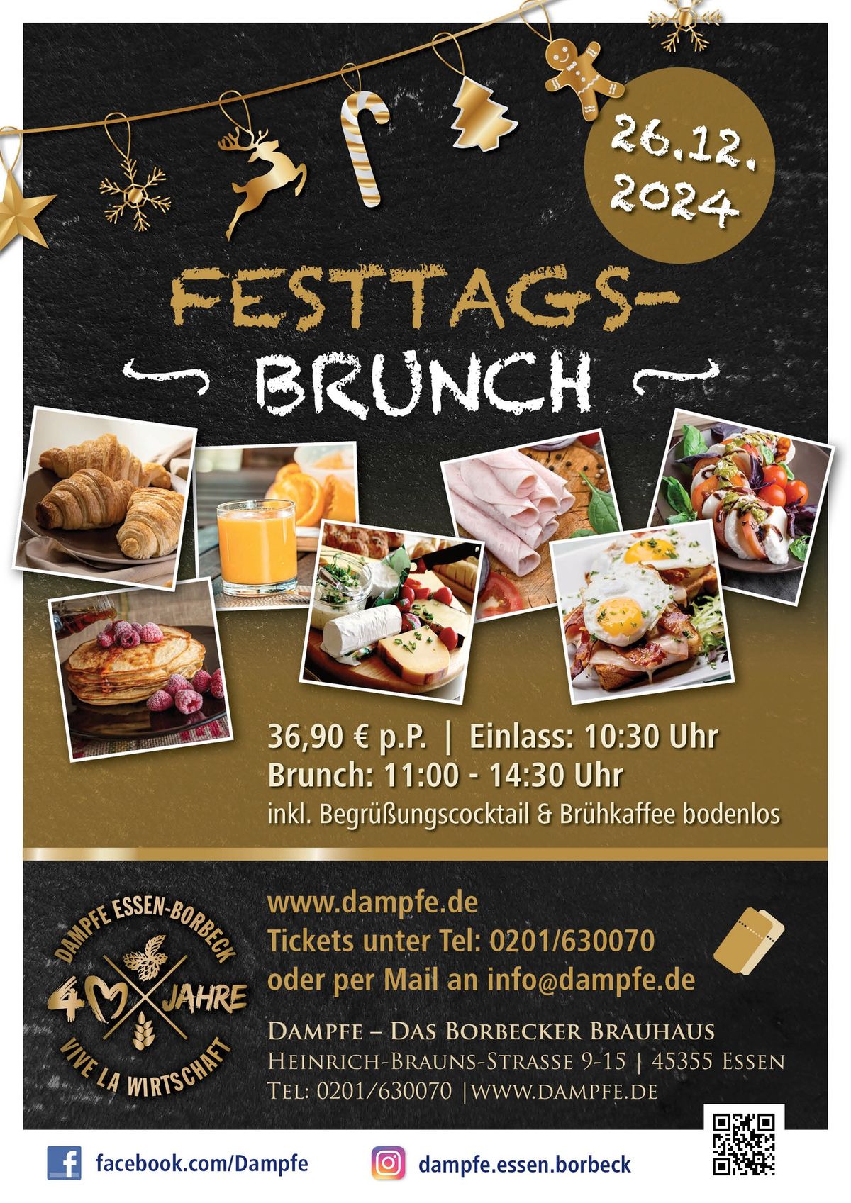 Dampfe`s Festtagsbrunch am 26.12.2024 - AUSVERKAUFT