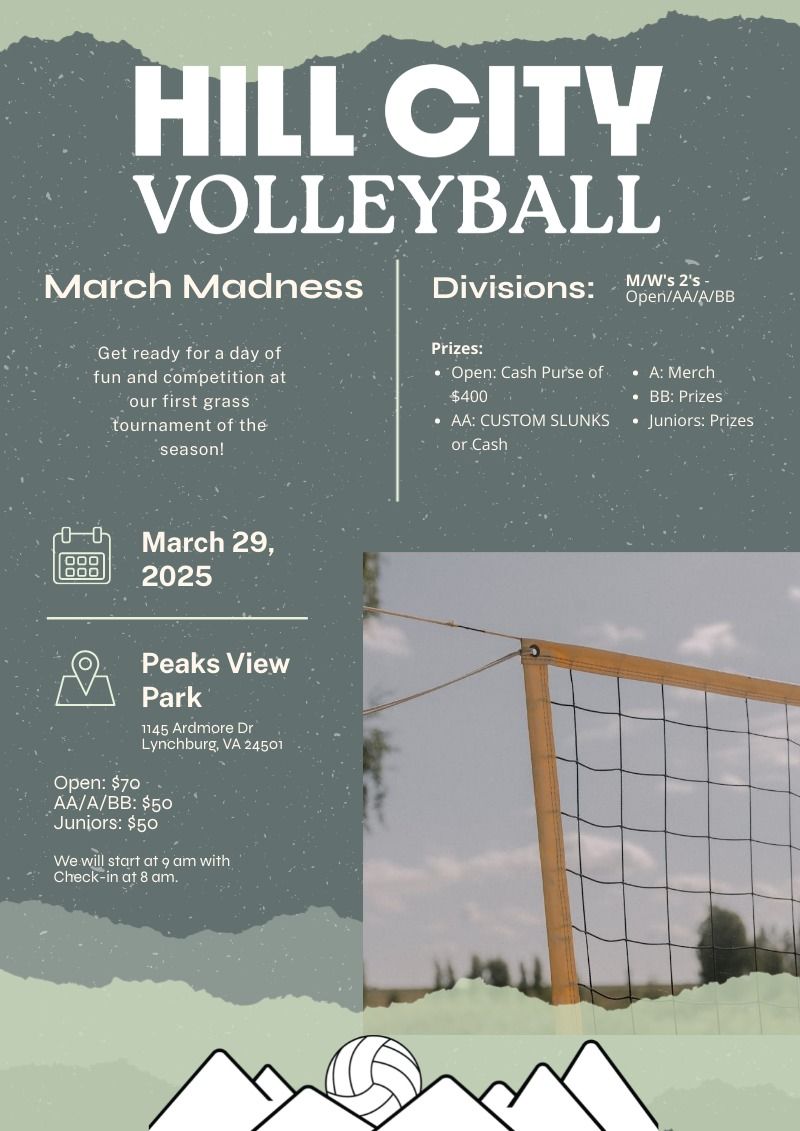 March Madness - Grass M\/W's 2's - First Event of the Year - Hill City Volleyball