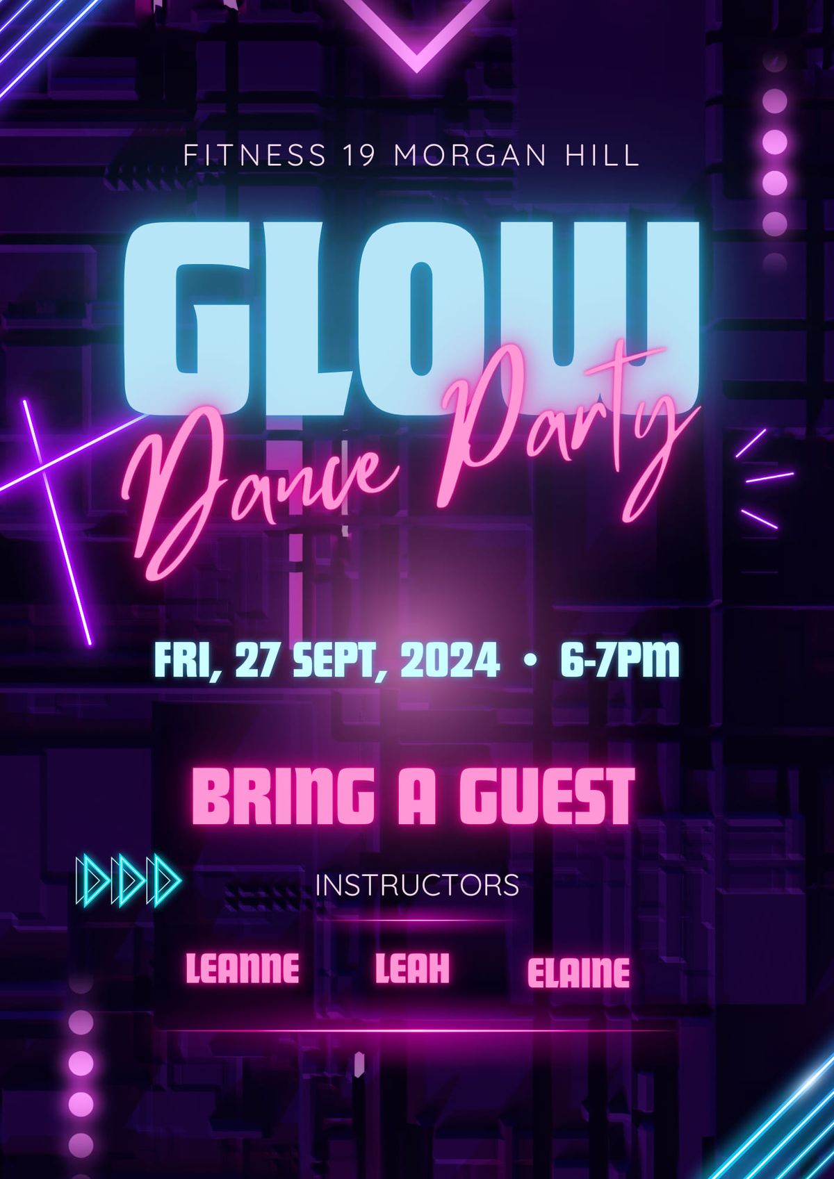 Glow Dance Party At Fitness 19