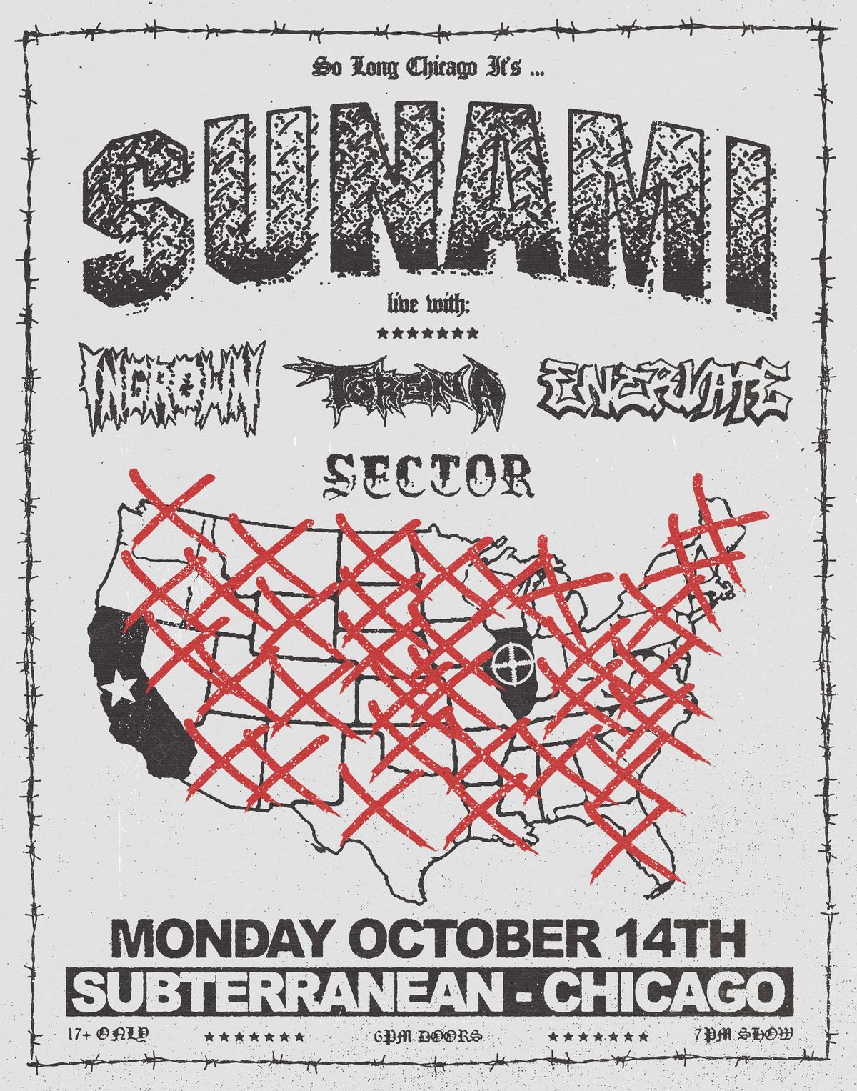 Sunami \/ Ingrown \/ Torena \/ Enervate \/ Sector at Subterranean