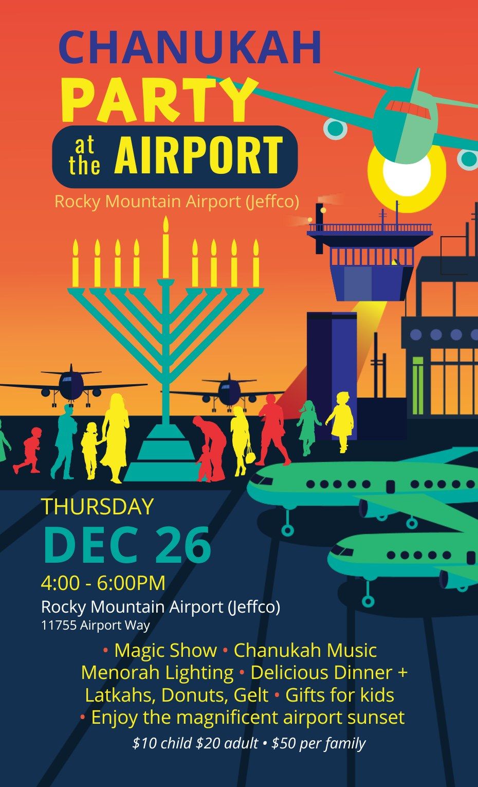 Chanukah Party at the Airport