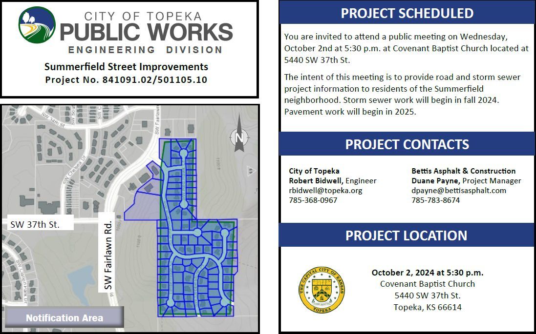 Public Meeting: Summerfield Street Improvements