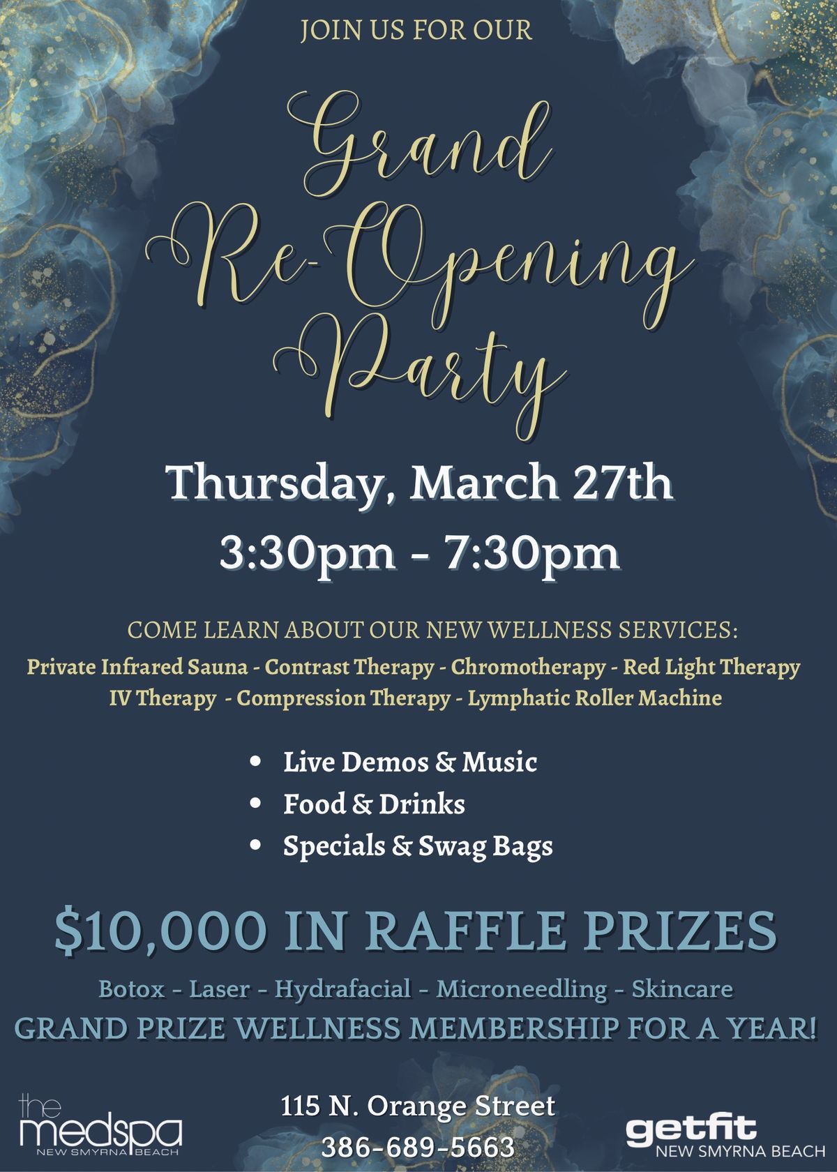 Grand Re Opening Party at our mainland spa!