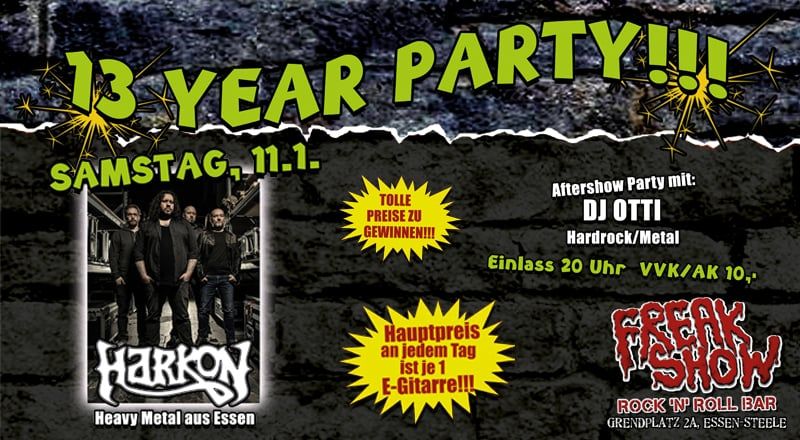 13 Jahre Freak Show Party TAG 2 \/\/ HARKON + DJ OTTI