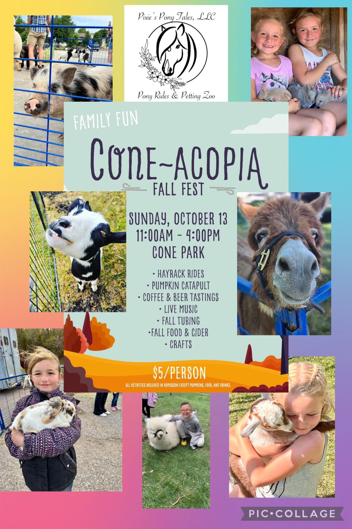 Pixie\u2019s Pony Tales,LLC @ Cone-Acopia fall fest