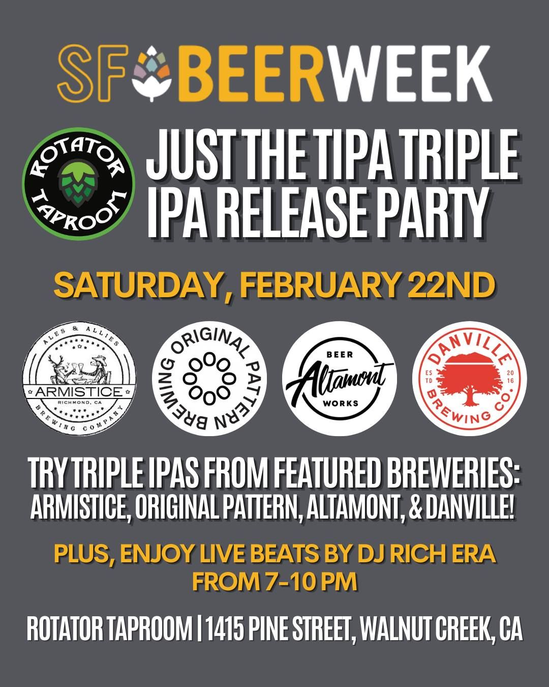 Just The TIPA Triple IPA Release Party - SF Beer Week