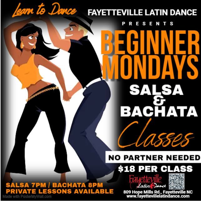 Beginner Mondays Salsa & Bachata Classes