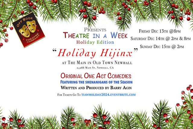 Theatre in a Week: The Holiday Edition presented by Theatre in a Week and Off Book Theatre