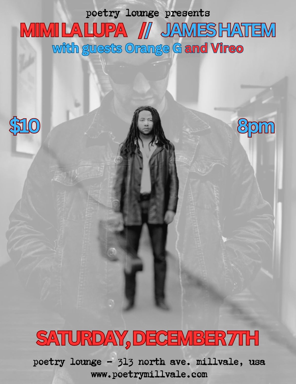 Miwi La Lupa (NYC), James Hatem (Nashville) @ Poetry Lounge in Millvale 12\/7