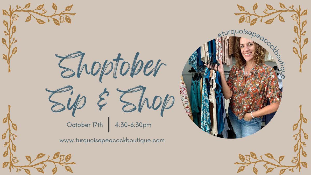 Shoptober Sip & Shop at Turquoise Peacock Boutique