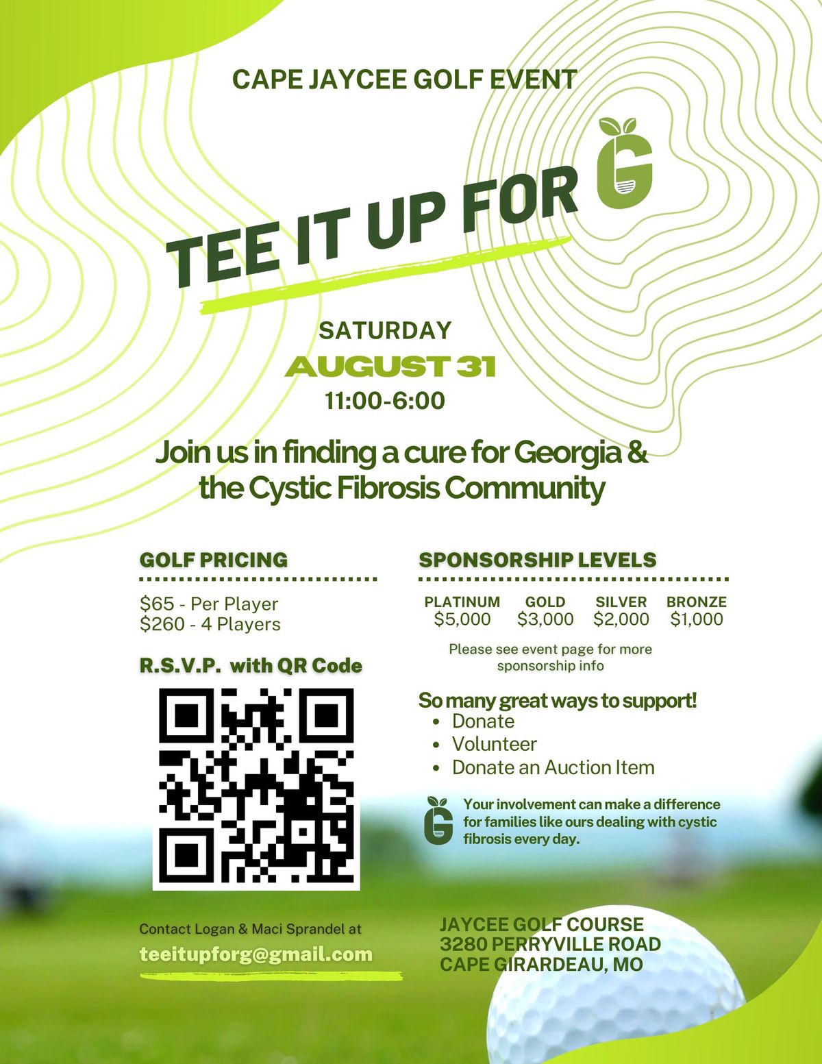 Tee it up for G: Chipping away at a Cure!