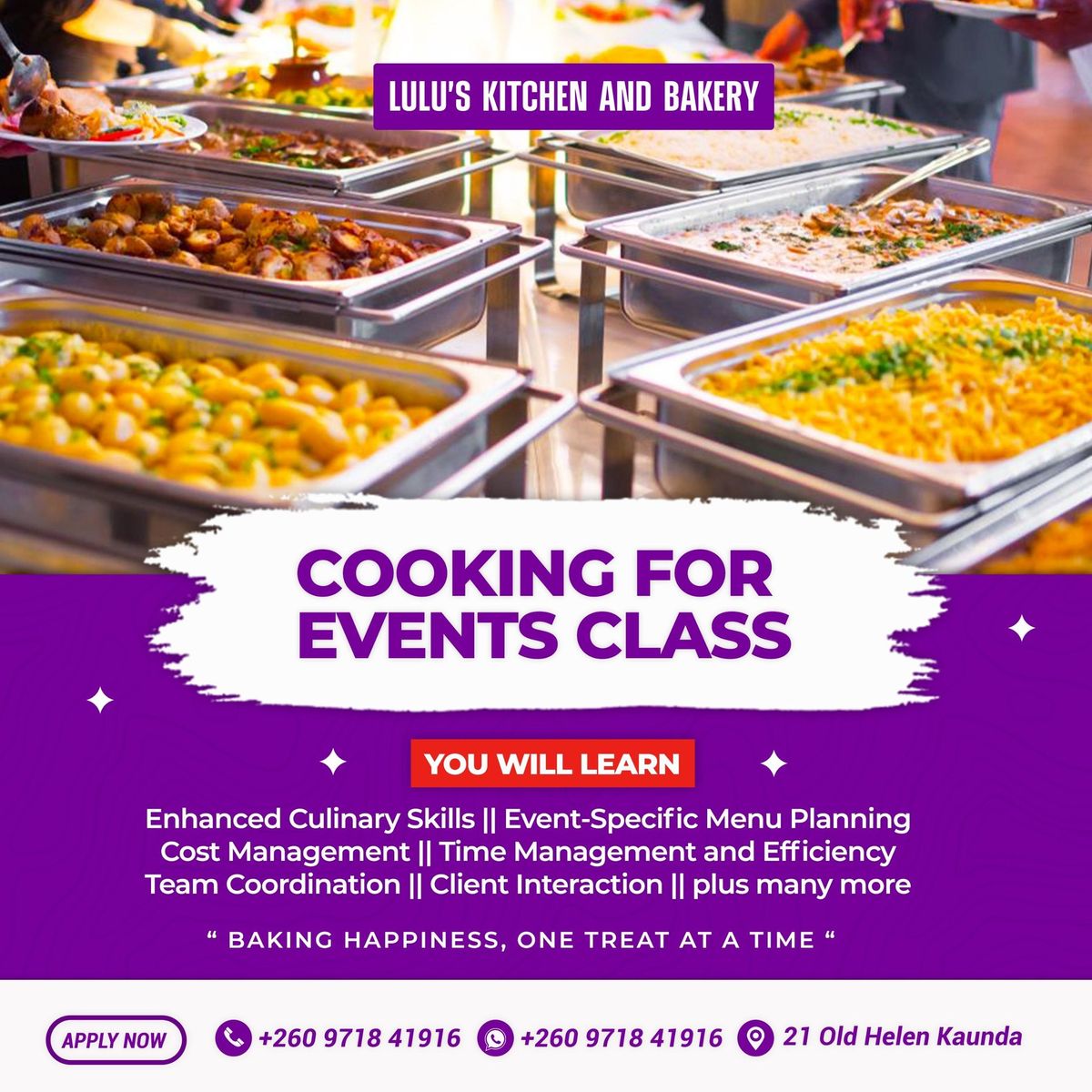 COOKING FOR EVENTS 