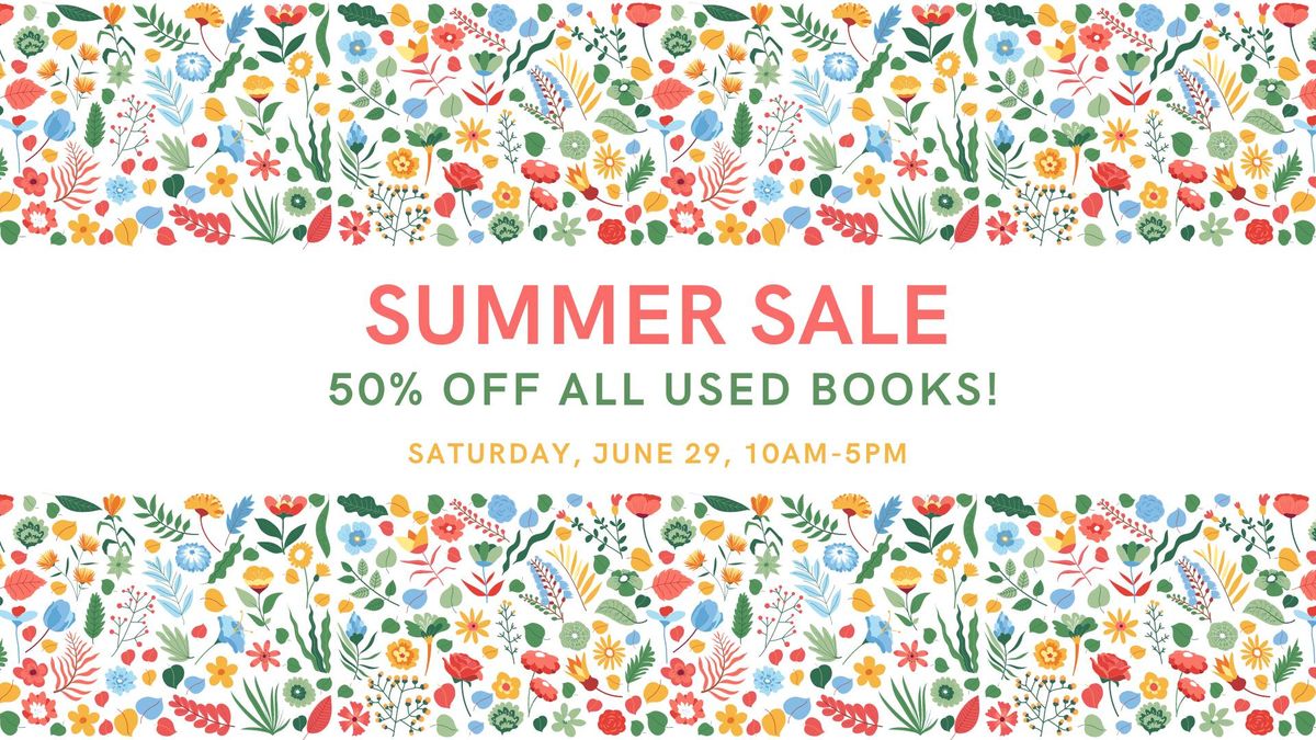 Summer Sale: 50% off Used Books!