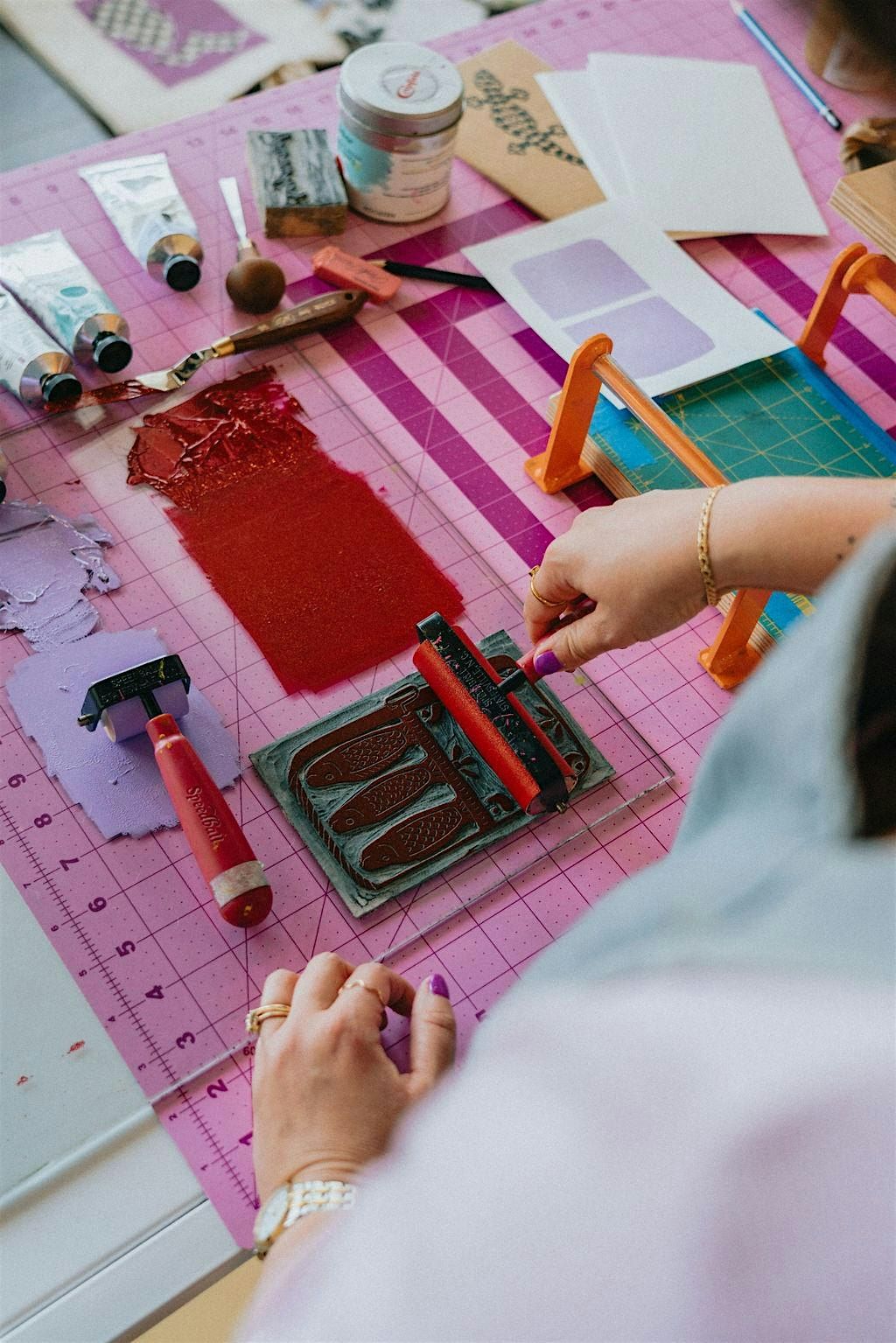 Pints & Printmaking: DIY Gift wrap workshop