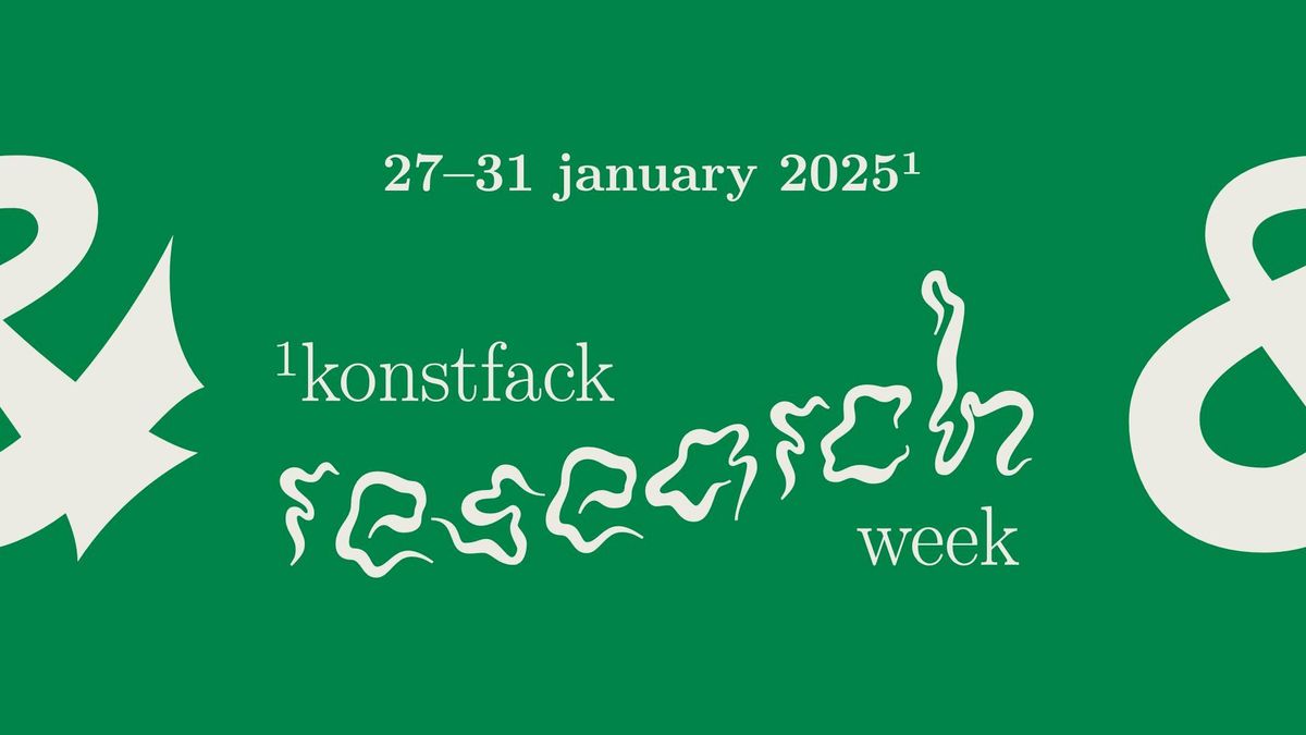 Konstfack Research Week 2025