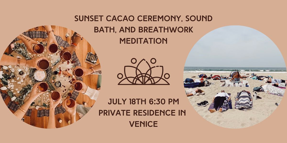 Sunset Cacao Ceremony, Sound Bath, and Breathwork Meditation