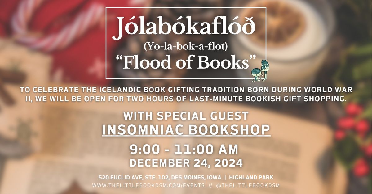 J\u00f3lab\u00f3kafl\u00f3\u00f0 (Yo-la-bok-a-flot) \u201cFlood of Books\u201d