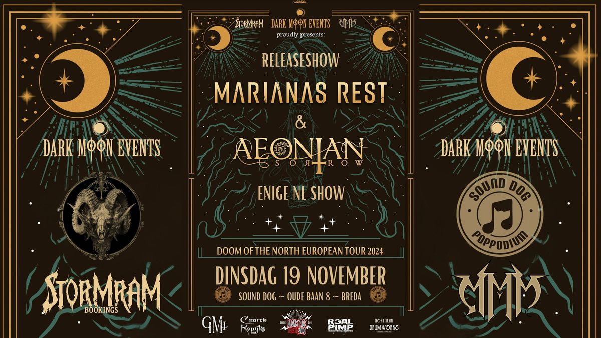 DOOM OF THE NORTH TOUR: MARIANAS REST + AEONIAN SORROW | SOUND DOG |  DI 19 NOV