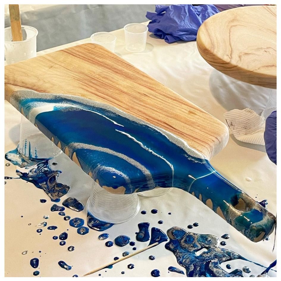 Resin Serving Board and Coasters Workshop