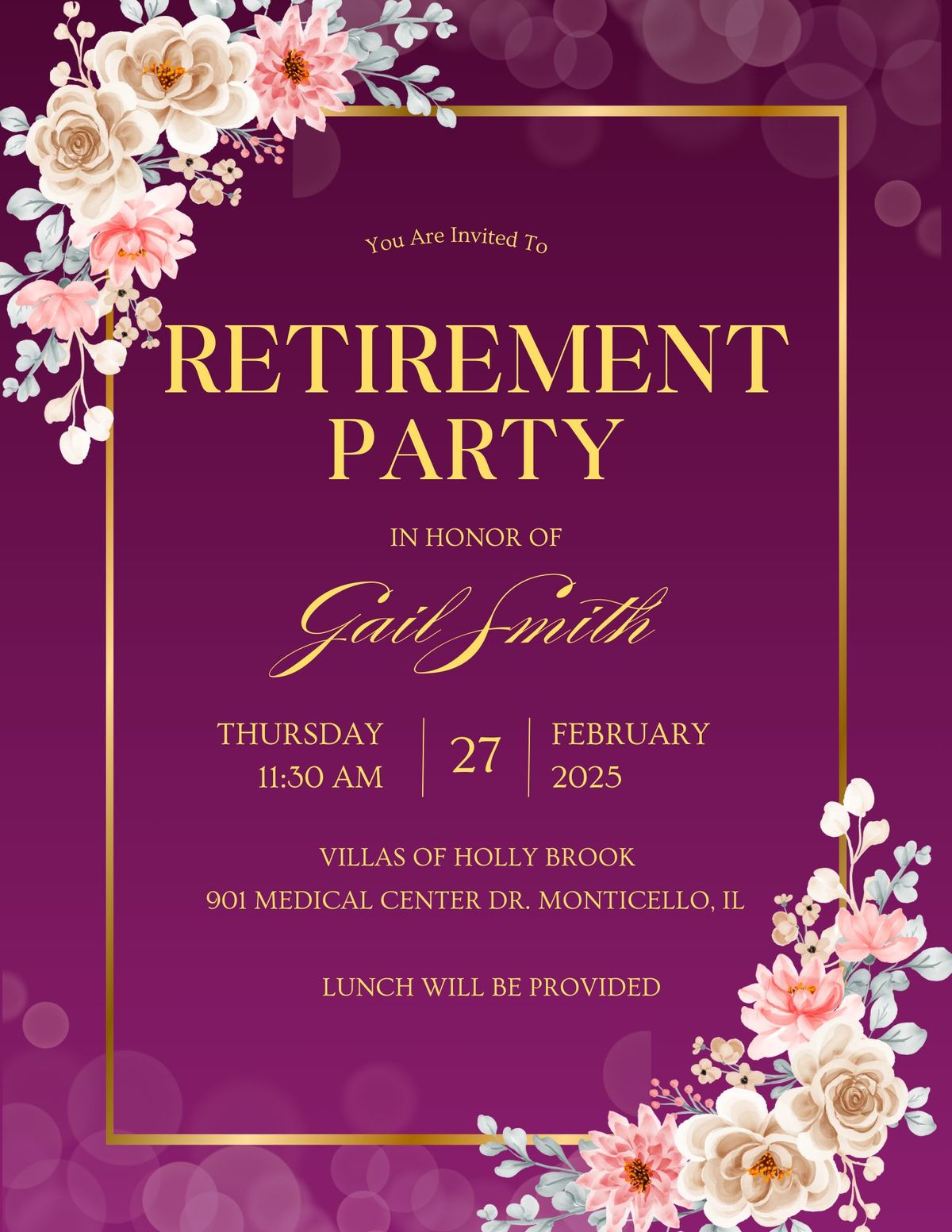 Gail's Retirement Party