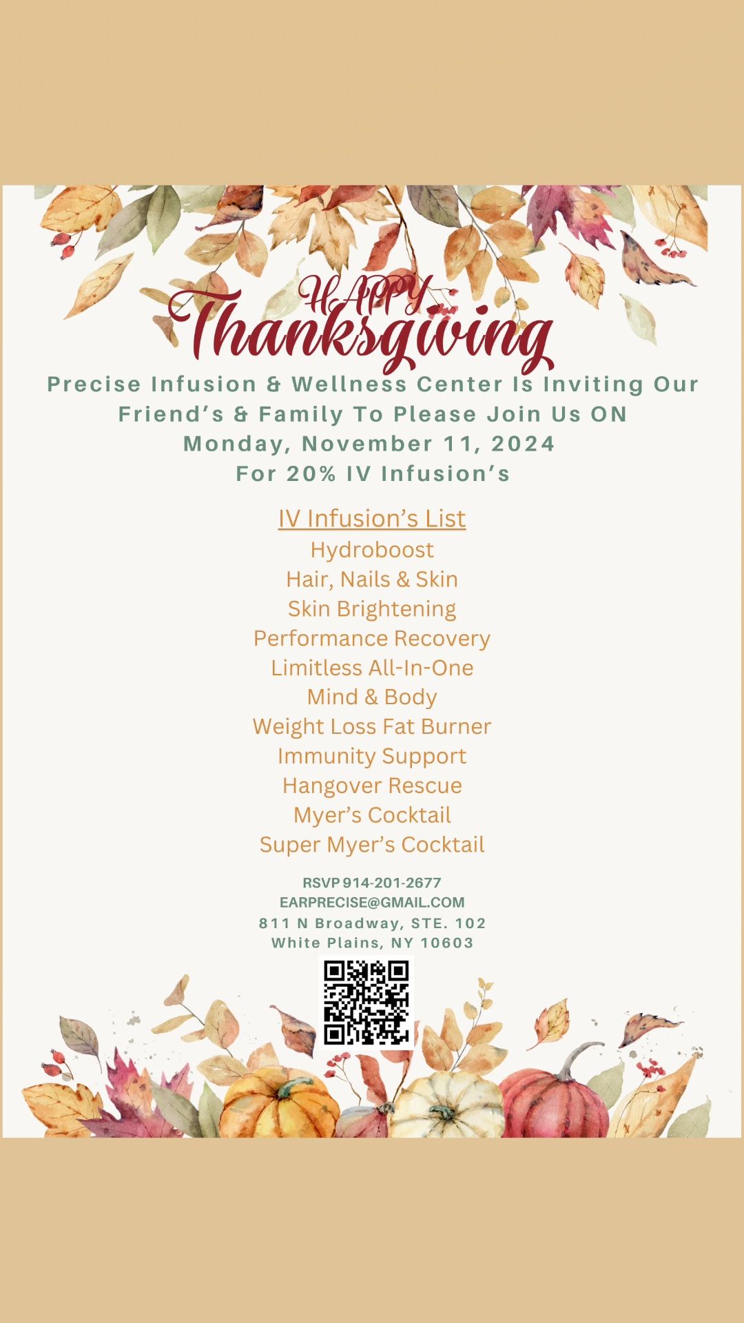 HAPPY THANKSGIVING20% Friend's & Family Event