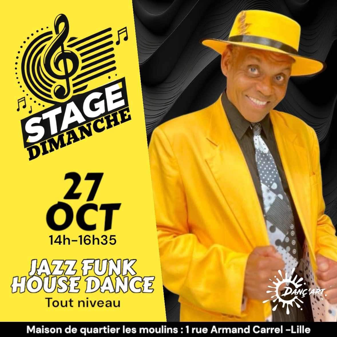 STAGE DU DIMANCHE - Jazz Funk & House Dance avec Eric Koloko