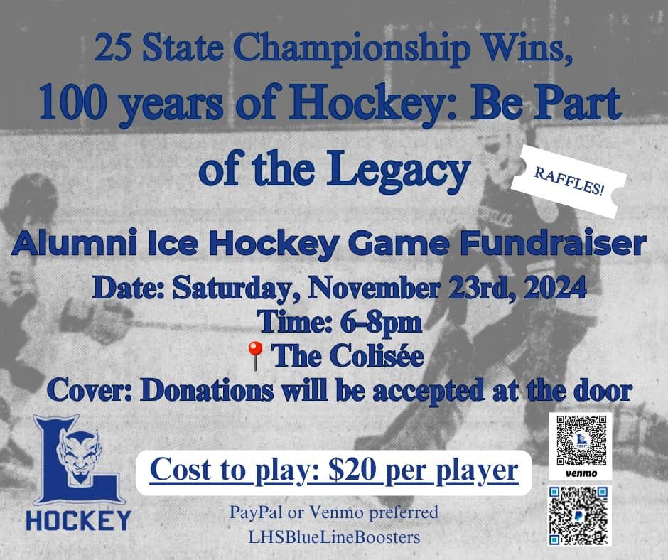 Lewiston Alumni Ice Hockey Game Fundraiser 