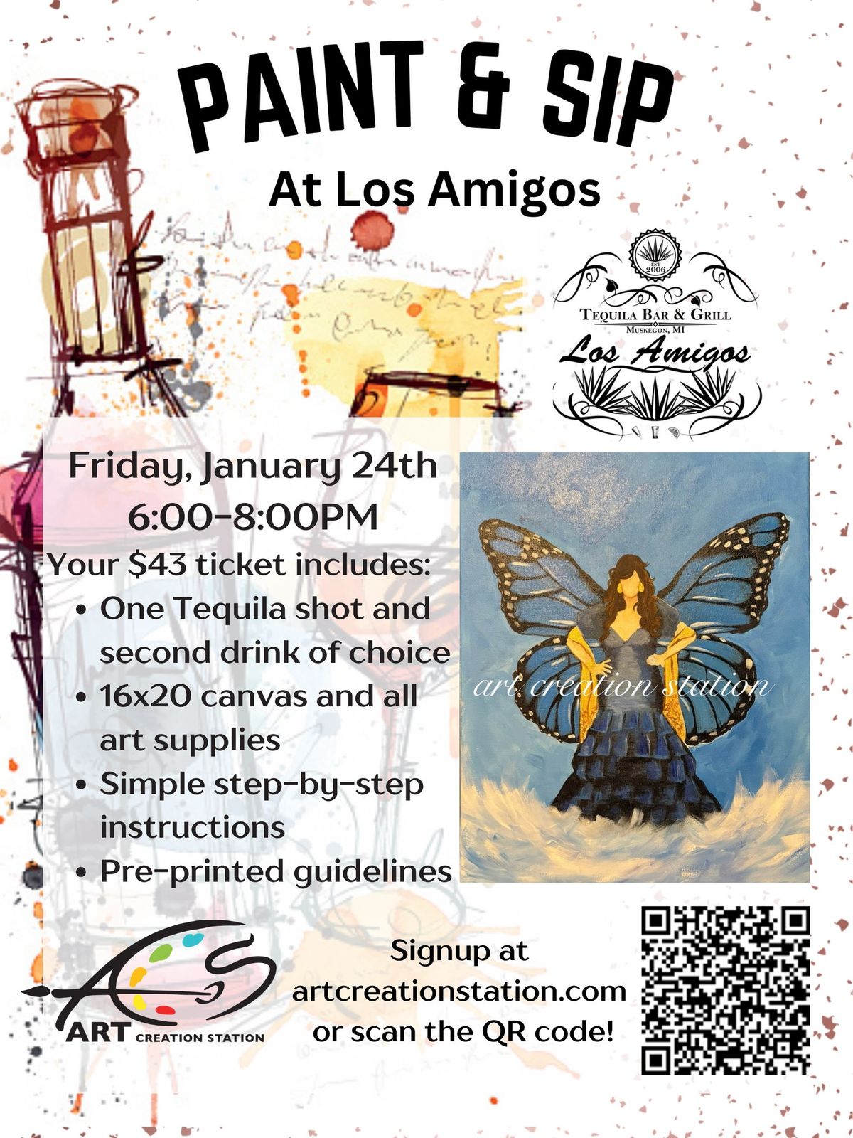 PAINT N SIP AT LOS AMIGOS