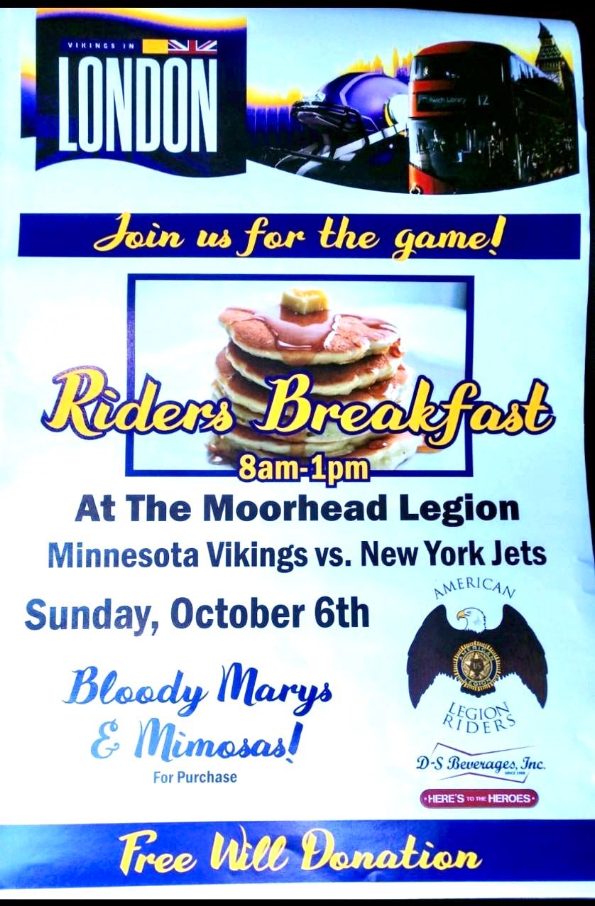 Legion Riders Breakfast-Vikings Game