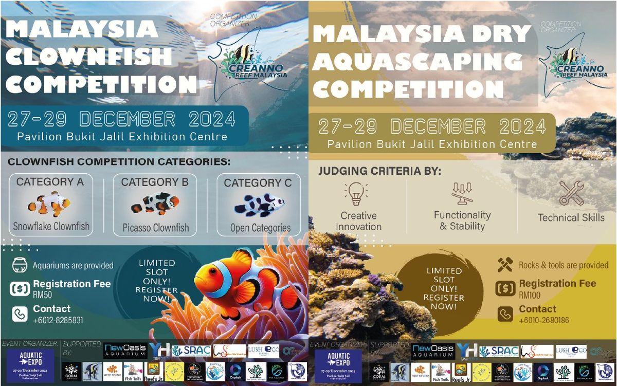 Creanno Reef Malaysia Clownfish & Dry Aquascaping Competition