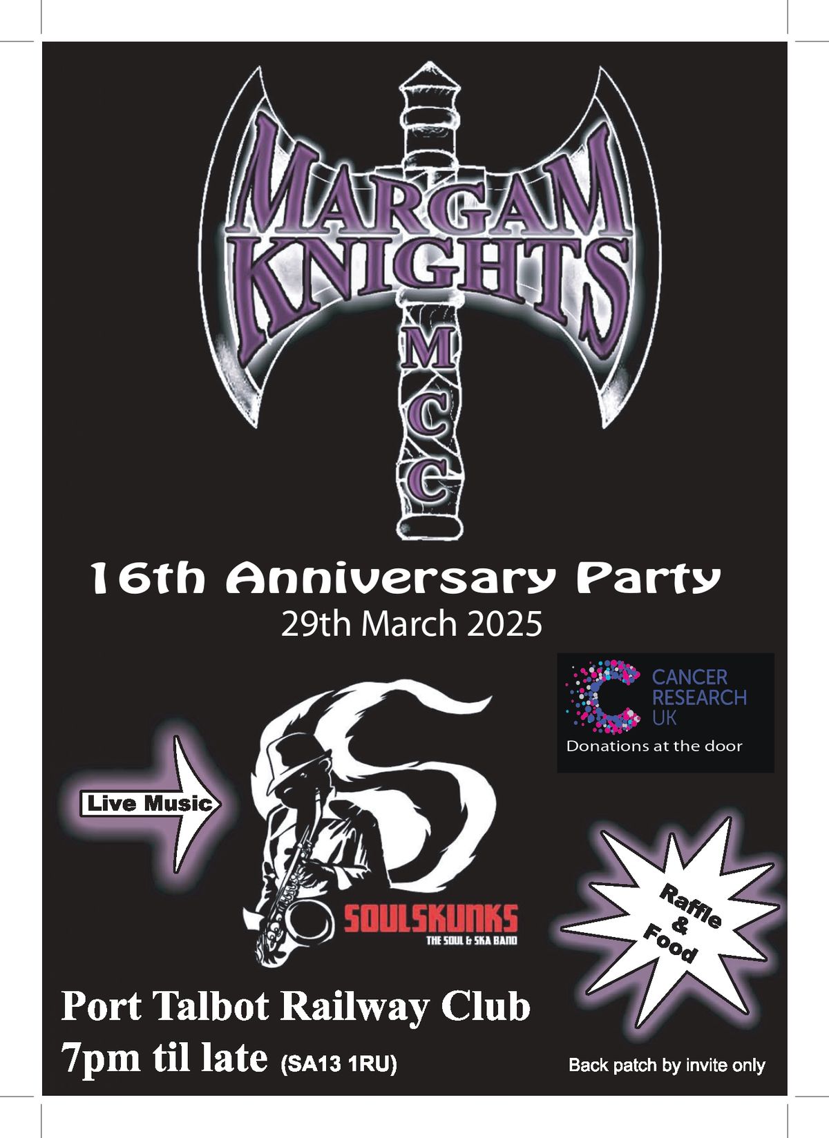 Margam Knights MCC 16th Anniversary Party @ The Railway!