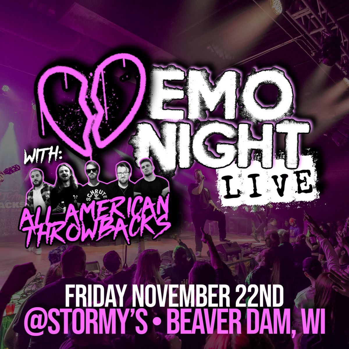 Emo Night w\/ All American Throwbacks @ Stormy's [Beaver Dam, WI]