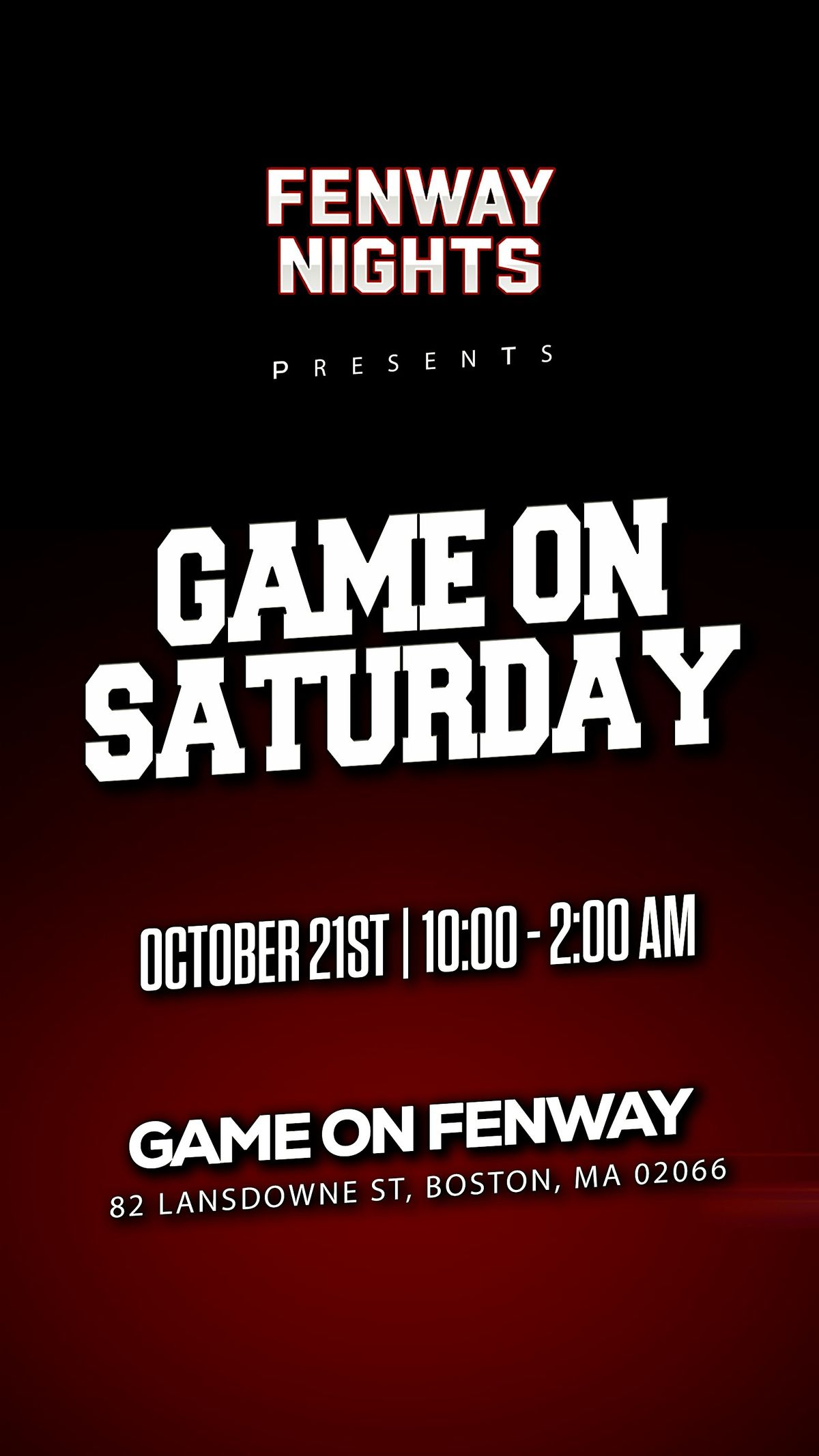 Game On Saturdays - Semester Sendoff