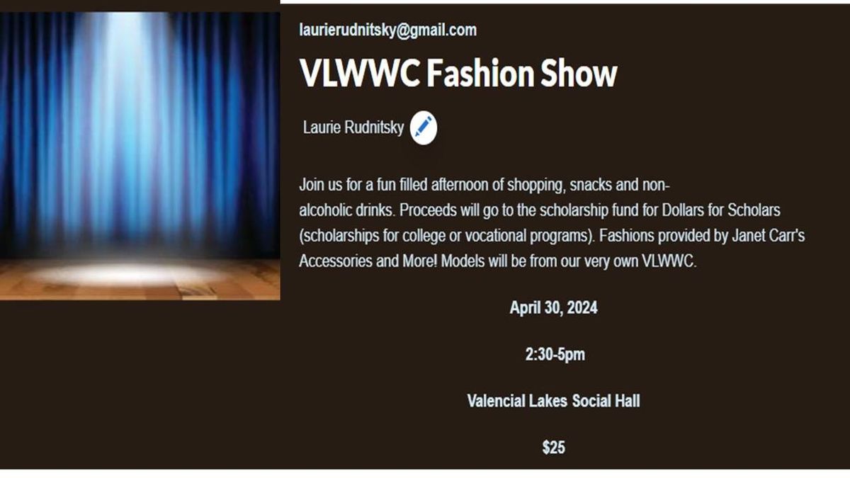 Valencia Lakes West Women's Club Fashion Show